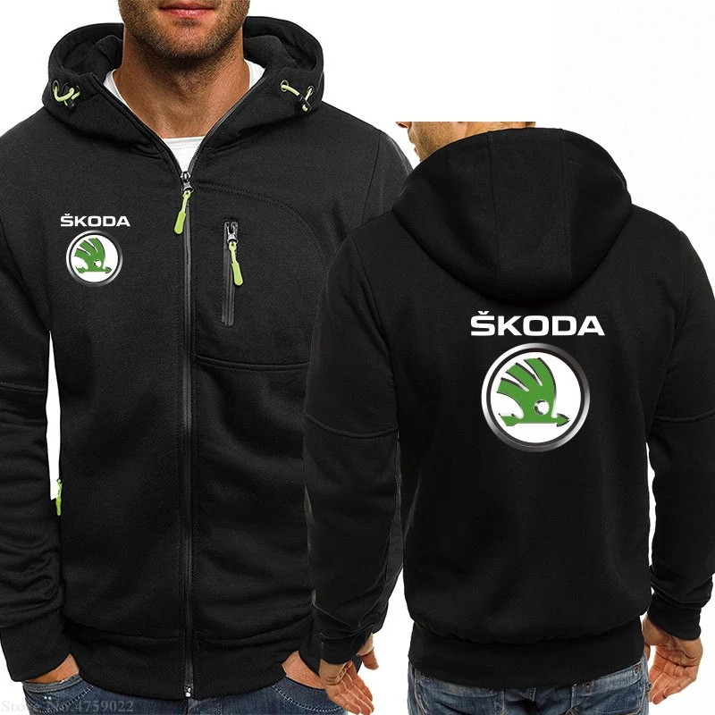 Брендовые новые мужские толстовки, зимние весенние свитшоты Skoda, мужская толстовка с длинным рукавом, уличная одежда, размер M-3XL