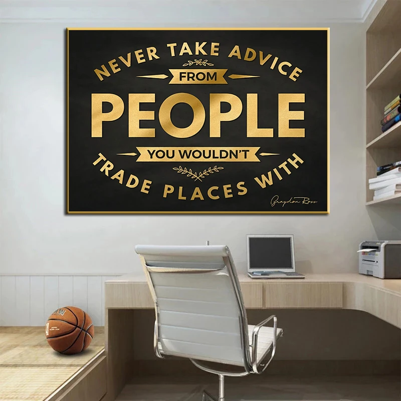 

Modern Abstract Painting Motivational Quote Poster and Prints Wall Art Inspirational Painting Picture For Office Home Decoration