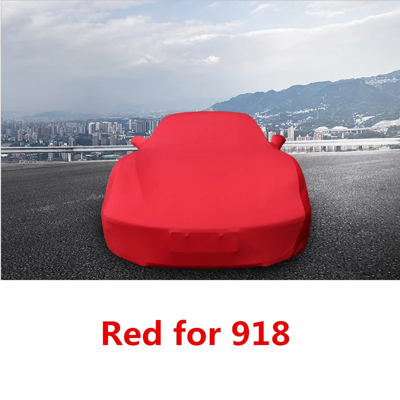 Red for 918 Бархатная полная защита кузова Крышка для Porsche Macan 911 918 718 аксессуары - Color Name: Red for 918