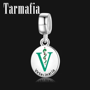 

Veterinaria Occupation Pendant 925 Sterling Silver Fine DIY Charm fit Original Women Bracelets Silver 925 Beads Jewelry Making
