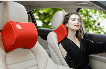 

2 PCS Car Pillow Space Memory Foam Fabric Neck Headrest Car Covers Vehicular Pillow Car Seat Cover Headrest Neck Pillow