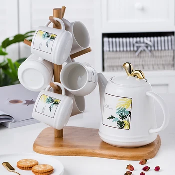 

Japanese Style Bamboo Storage Rack For Coffee Cup Tea Cup Mug Keys Necklace For Home Hotel Office Table Storage Stand With Tray