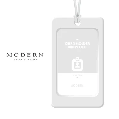 Современные работы держатель для карт с Силиконовая защита ID карта сотрудника работы сертификат идентификационные значка кредитной держатель для карт Органайзер 2 в 1 - Цвет: White Vertical