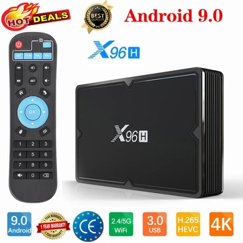 

X96H Android 9.0 Smart TV Box H603 6K Dual Wifi BT4.1 Google Player Youtube Set top box EU Plug