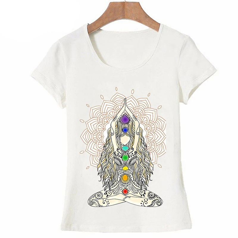 

2020 New Women T-shirts Casual Harajuku Buddha Mandala Lotus Power Printed Tops Tee Short Sleeve T shirt For Women Clothing