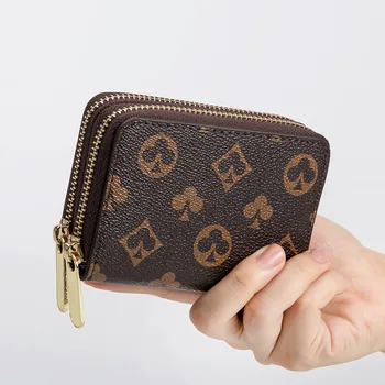 

Luxury Brand Designer Women Short Wallet and Clutch Purse Handbags for Male Wallet Men Unisex Zipper Wallet Key Bag