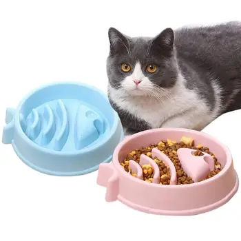 

2pcs/set Candy Colors Pet Slow Feeder Anti-Gulping Creative Pet Food Water Bowls Pet Feeding Bowl Cat Dog Feeding Supplies
