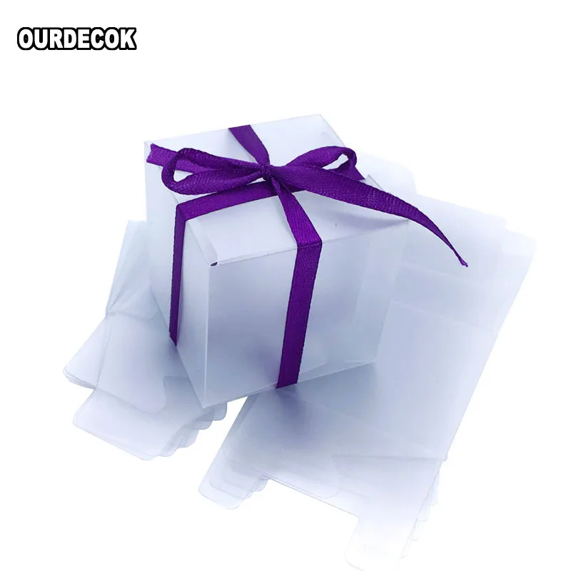 100 штук на каждый день квадратная ПВХ на день рождения Подарочная коробка для свадебных сувениров держатель коробки для шоколада и сладостей для праздника 5x5x5 см
