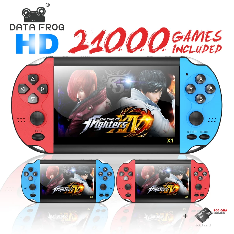 

Data Frog X12 4.3/5 inch Handheld Retro Video Game Console Support TV Output with Dual Rocker Built-in 21000+ Game Consoles