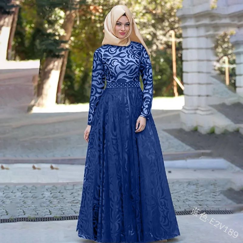 Мусульманское Абая кружевное Макси платье Турецкий хиджаб Vestidos кардиган кимоно длинный халат платья Jubah Ближний Восток ИД Рамадан Арабский исламский