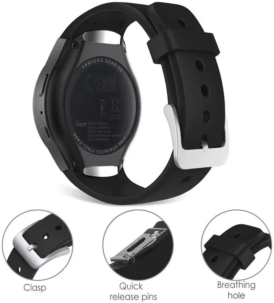 Силиконовый ремешок для часов для samsung Galaxy gear S2 band R720 R730 Smart correa наручный браслет активные ремешки для часов nato