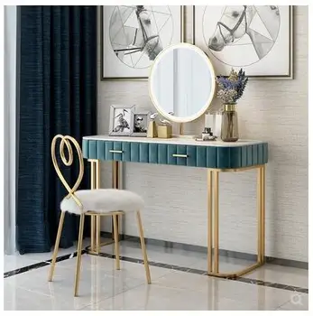 

Dressing table dressing table bedroom modern simple small unit Nordic net red ins iron with light luxury dressing table