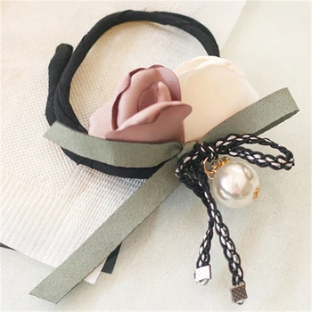 

Flower Hair Accessories Girl Donut Device Quick Messy Women Pearl Hair Bands French DIY Hairstyle Headband Tools