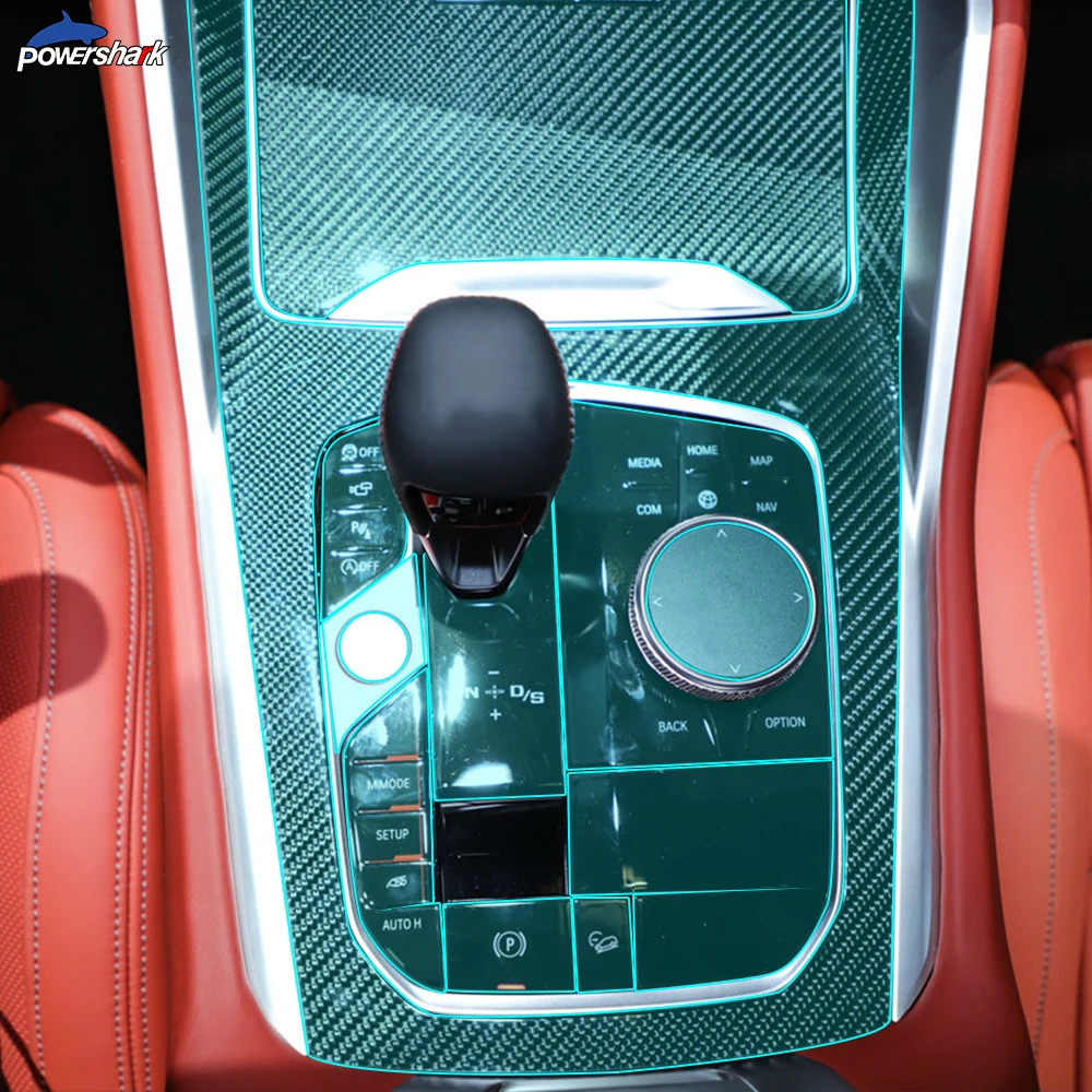 

Car Interior Central Console Gear Dashboard Self Healing TPU Transparent Protective Film For BMW X6 G06 2020 Accessories