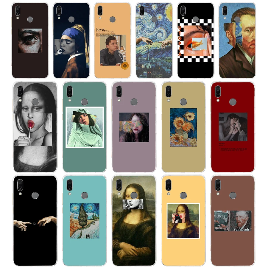 Чехол из силикона и ТПУ для huawei Honor 8 Lite 8X 332FG Great art aesthetic van Gogh Mona LisaSoft чехол телефона