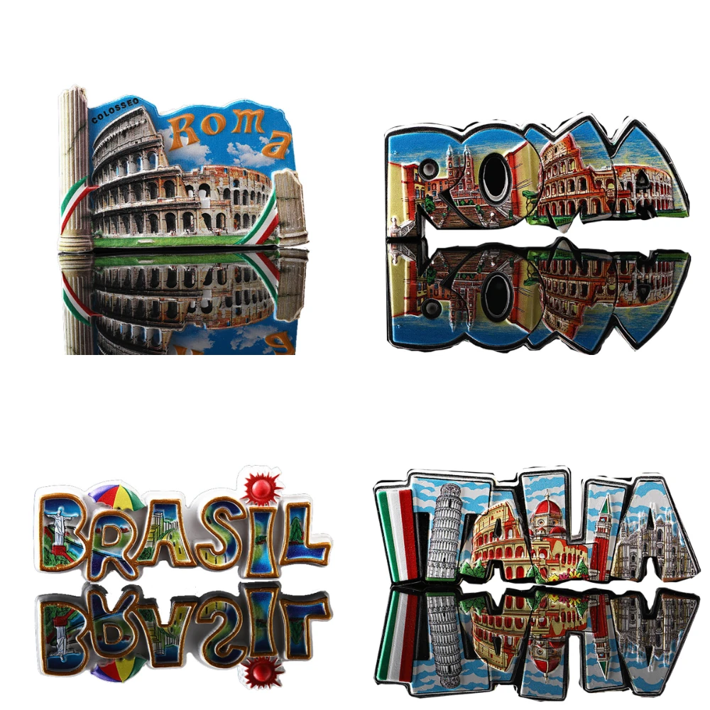 

Lychee Life Roma Fridge Magnet 3D Brasil Refrigerator Magnet Sticker Travel Souvenir Home Decoration