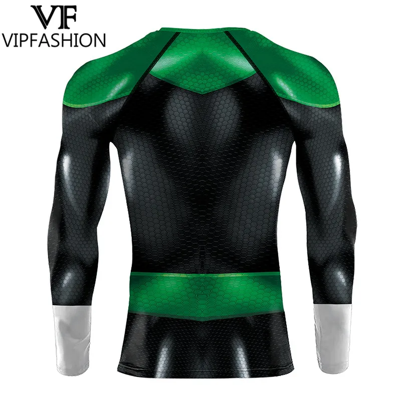 VIP Мода DC аниме косплей супергерой Зеленый Фонарь футболка мужская длинный рукав реглан Фитнес 3D принт мускул Тройник топы