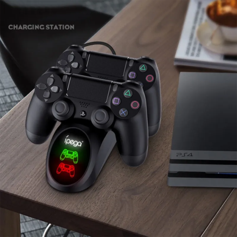 Для PS4/SLIM/PRO Bluetooth Док-станция для зарядки контроллера Беспроводная двойная консоль геймпады зарядная станция Подставка с светодиодный подсветкой