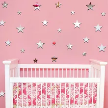 Напрямую от производителя детской комнаты хрустальные декоративные наклейки на стену экологически чистые 3D мультфильм звезда зеркало Стик