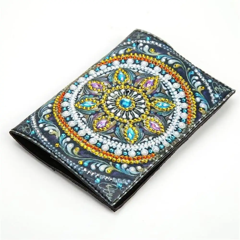 DIY Diamond Painting Passport Book Case Cover Classic European Style Diamond Embroidery Wallet Credential Book Case Handicrafts