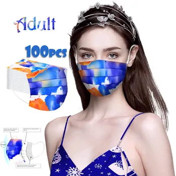 

50/100pc Face Mask Adult Unisex Fashion Camouflage Masks Mascarilla 3 Capas Nonwove Disposable Protection Breathable Mascherine