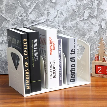 

Simple Three Lattice Bookshelf Creative Practical Portable Storage Bookshelf for School Office Home (White, Large Size)
