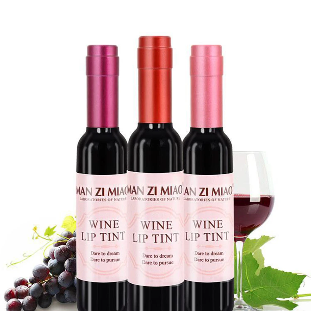 Red Wine Bottle Lips Makeup Moisturizer Long Lasting Lip Gloss Matte Liquid Lipstick Waterproof Lip Tint Red Wine Bottle Lips Makeup Moisturizer Long Lasting Lip Gloss Matte Liquid Lipstick Waterproof Lip Tint