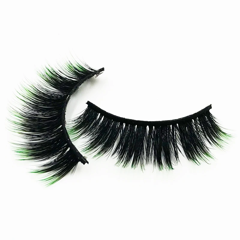 

Flash girl newest E17 19 Styles 1 pairs colorful wispy and long 3D Mink Eyelash custom Private Label