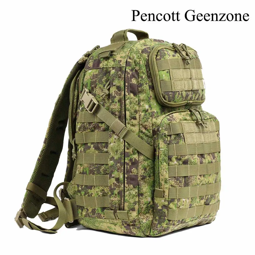 SINAIRSOFT 55L Открытый Molle водонепроницаемый тактический рюкзак Альпинизм Охота-сумки треккинг Открытый Военная Рыбалка - Цвет: Pencott-Geenzone