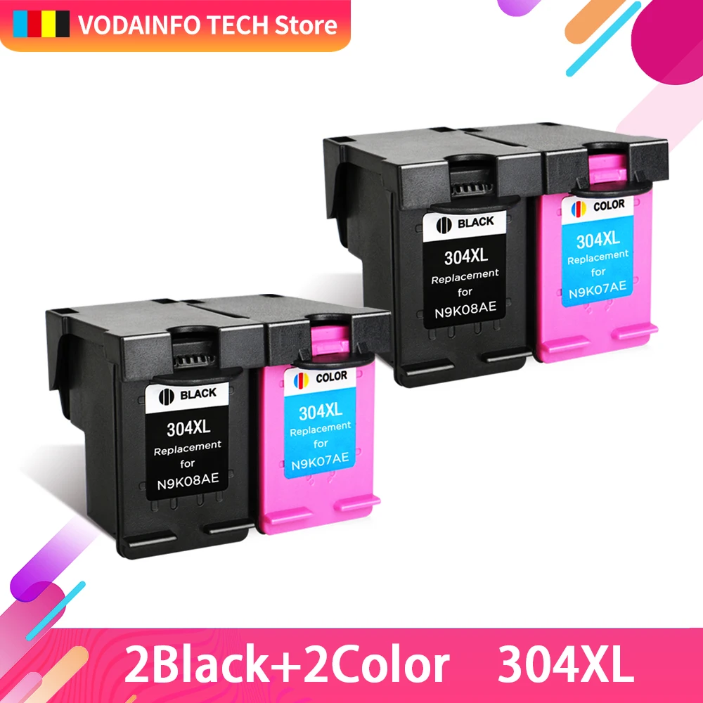 QSYRAINBOW новый чип 304XL Замена для hp 304 xl deskjet envy 5032 5030 3700 3720 5010 5020 5034 принтер|Чернильные