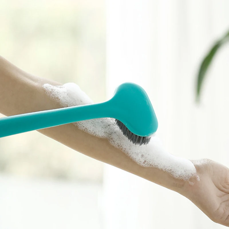 Clean Skin Body Rubbing Feet Bathroom Products Soft Shower Brush Long Handle Shower Brushes Strong Bath Shower Brush