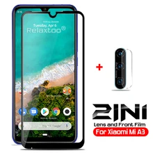 Protecteur de caméra 2-en-1 pour xiaomi mi a3 écran de téléphone verre trempé sur xio mi xao mi a3 a 3 3a a3 mi xiaomi a3 film d'objectif de caméra(China)