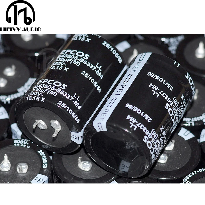 Tubo de Alta Fidelidade Amplificador Capacitor Axial Alta Tensão Capacitor Eletrolítico Pcs 330uf 500v