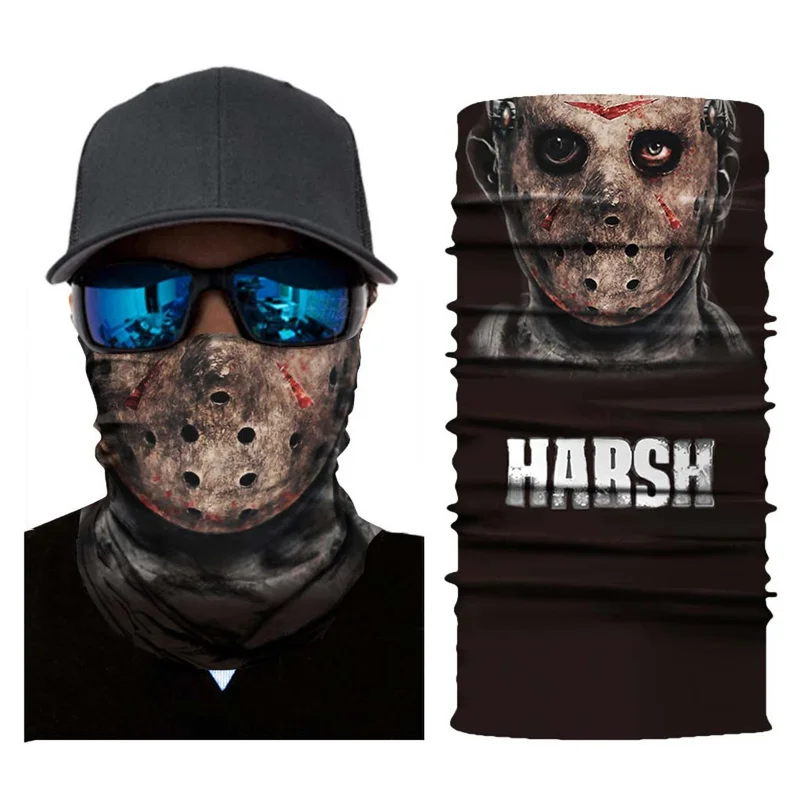 

Halloween Skull Magic Turban Cycle Face Mask CS Disguise Bandana Windproof Warmer Half Mask Ski Scarf Neck Bike Face Mask #2e06