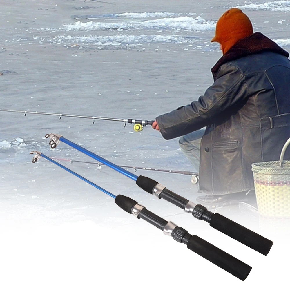 New Fishing Rod 74cm/110cm EVA Material Ice Fishing Rod Beginners Short Lure Fishing Rod Non-slip Power Hand Fishing Tackle