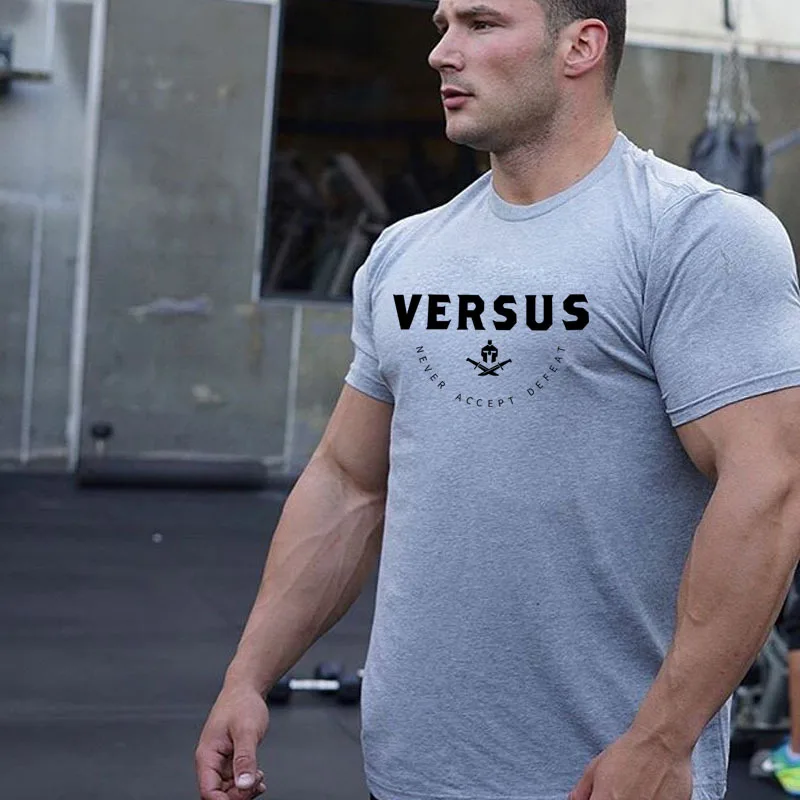Мужская футболка с коротким рукавом и надписью Muscle fitness Brothers, стиль, повседневная спортивная Базовая футболка, летняя новая стильная мужская футболка для бега