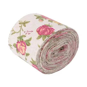

1Pc Wedding Decorative Burlap Roll Pingting Ribbon Roll Party Ornament (Rosy)