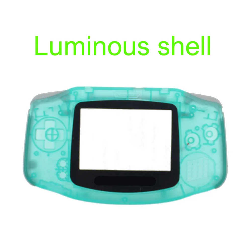 Сменный светящийся Прозрачный чехол для Nintendo GBA корпус чехол для Gameboy Advance консоли кнопки отвертка - Цвет: E