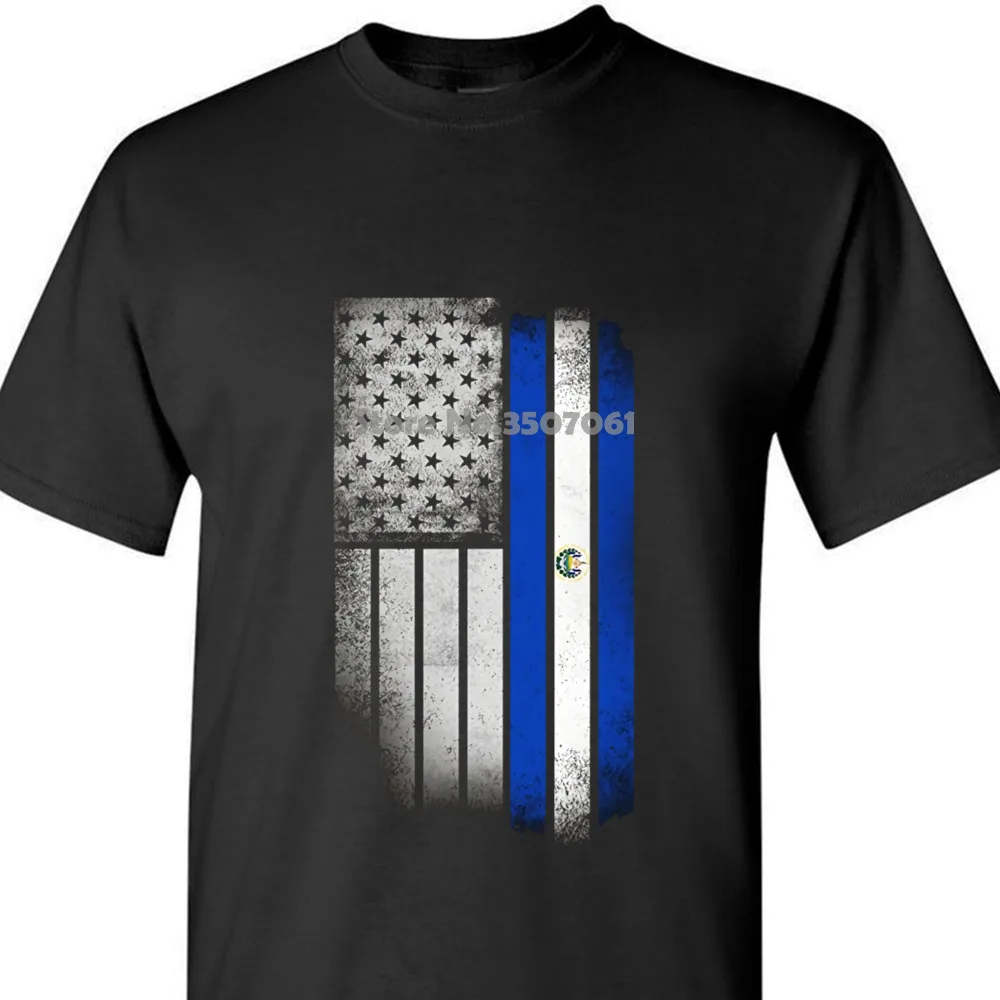 

2018 New Short Sleeve long Sleeve Men Tshirt Salvadoran American Flag - Usa El Salvador Flag T Shirt coat clothes tops