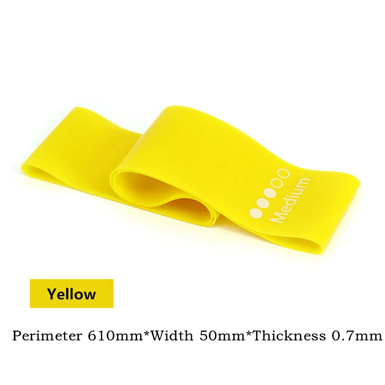 I078Yellow 610-0.7mm DICHSKI фитнес-полосы, оборудование для тренировок, тренировки резинки, гимнастика, силовое сопротивление, Пилатес, спортивный резиновый Кроссфит, оборудование - Цвет: I078Yellow 610-0.7mm