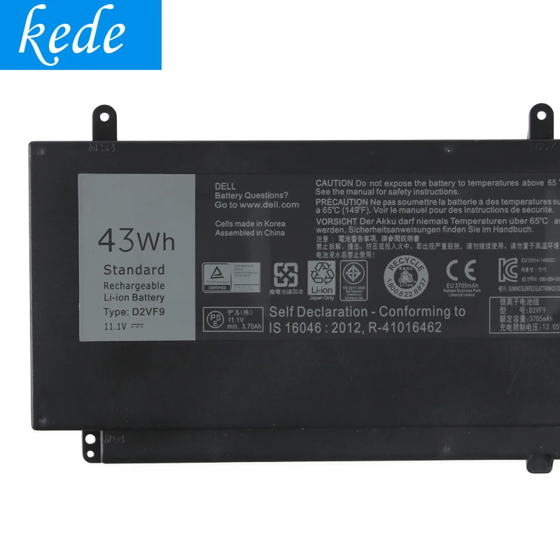 Kede аккумулятор для ноутбука D2VF9 для Dell Inspiron 15 7547 A3 xr51 PXR51 планшет(11,1 V 43Wh