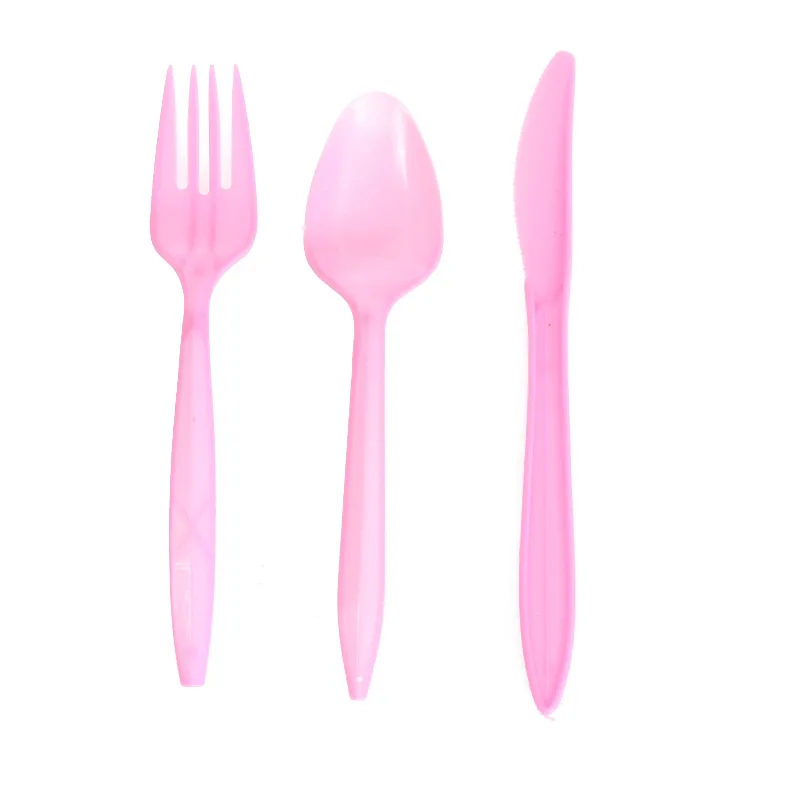 Единорог день рождения одноразовая посуда для вечеринки посуда чашка с единорогом блюдце салфетка мальчик девочка день рождения Единорог вечерние принадлежности - Цвет: Knife  fork spoon36
