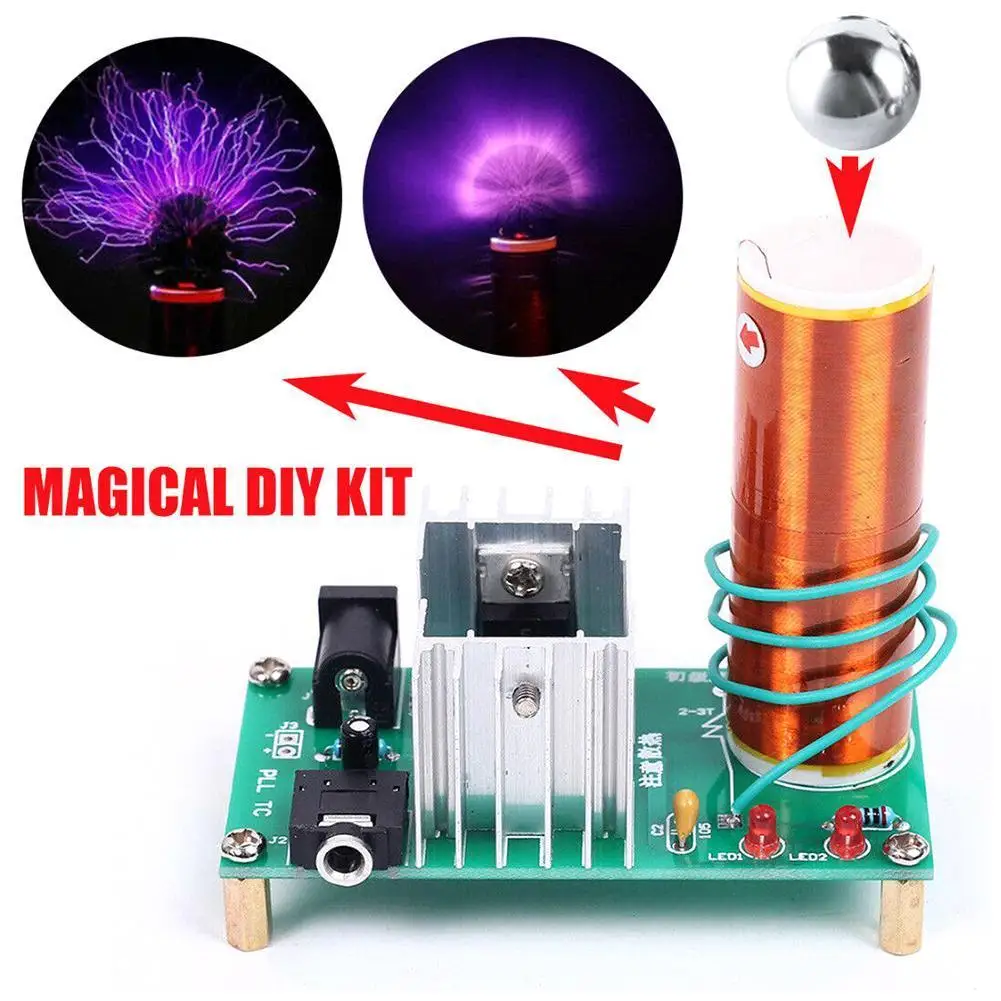 Bobina Mini Kit de música bocina de Plasma altavoz inalámbrico Kit de transmisión componente DIY electrónica de la bobina a J4Z5