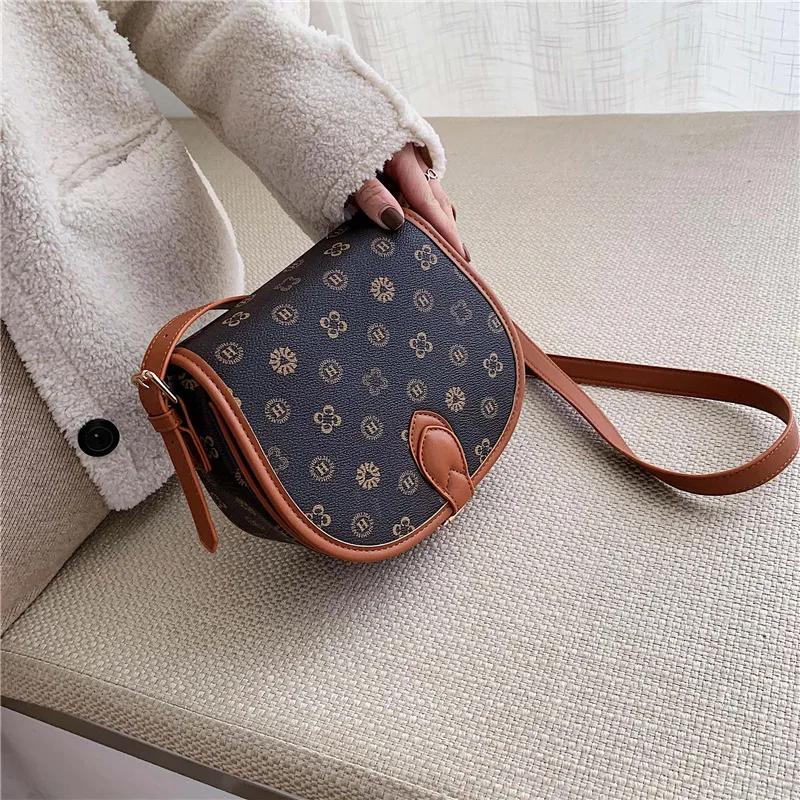 

Language meng wei Online Celebrity PU Handbag 2019 New Style Korean-style Autumn And Winter Saddle Bag Versatile Western Style N