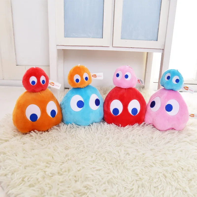 Bandai Pac-Man плюшевая игрушка кавайная кукла декоративная подушка школьный рюкзак