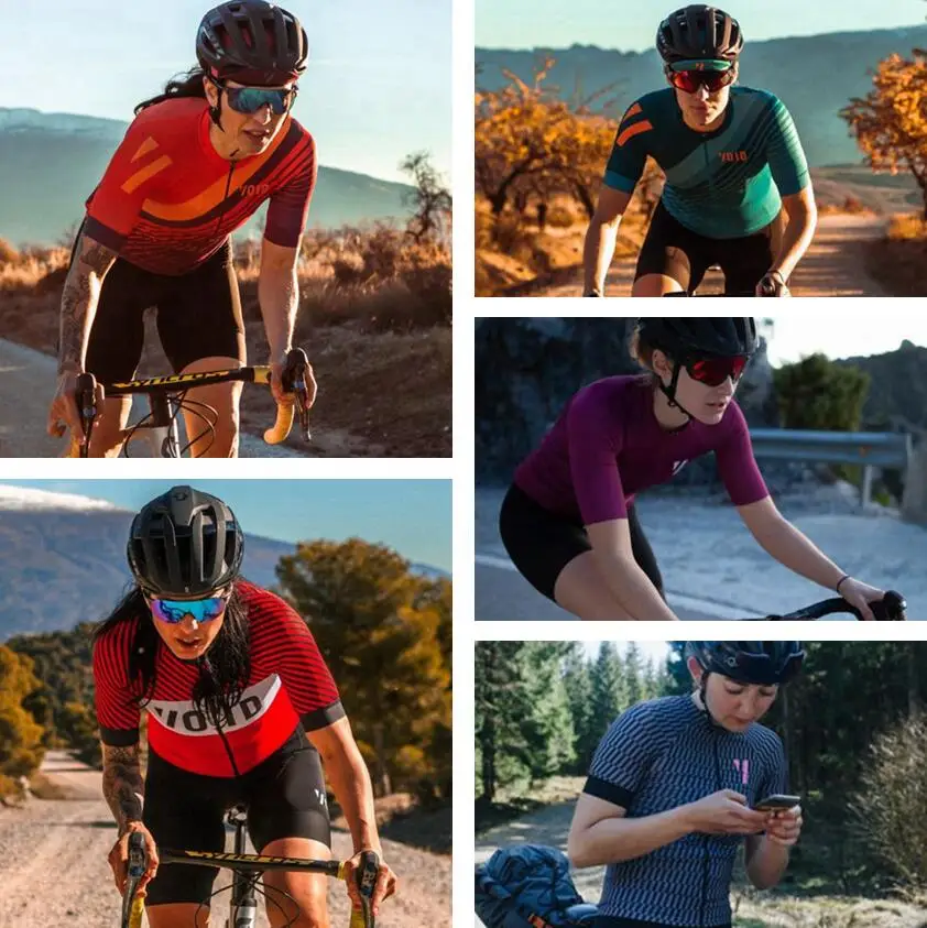 Void Велоспорт Джерси для женщин Лето MTB Одежда дорожный велосипед Велоспорт Джерси для девочек командная гонка короткий рукав Джерси и нагрудник шорты