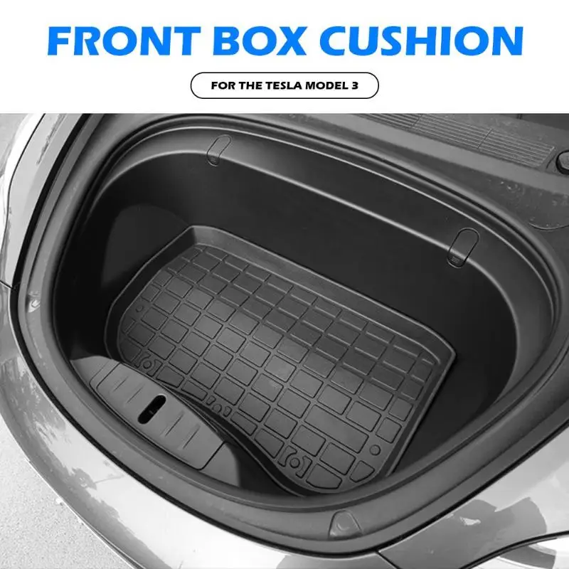 ТПЭ черного цвета резиновый коврик для переднего багажника Frunk Cargo Liner Protector Anti Slip