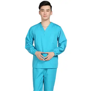 

Medical Uniforms Women Long Sleeve Surgical Gown Hospital Nurse Uniform Scrubs Mens Doctor Clothing Beauty Salon Workwear