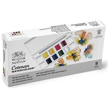 Winsor & newton 8 cores água cor pigmento skyscape/paisagem/retrato/floral aquarela bolso conjunto