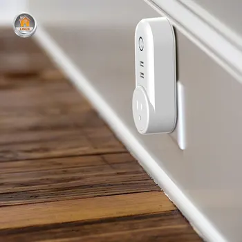 

Smart home WiFi power outlet 10A remote voice control timer switch wireless power waterproof socket support Alexa Google Home